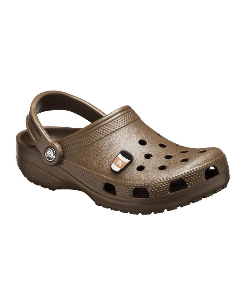 Crocs Lightweight Slip-On Clogs with Customizable Charm Options in Chocolate - 15 US