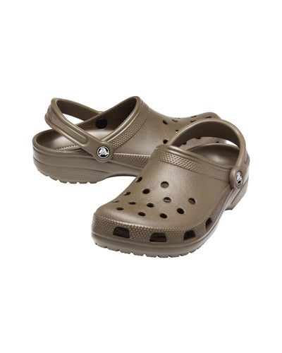 Crocs Lightweight Slip-On Clogs with Customizable Charm Options in Chocolate - 15 US