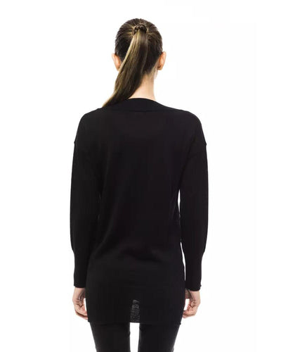 Montana Blu Women's Black Wool Sweater - 48 IT