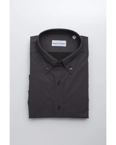 Robert Friedman Men's Black Cotton Shirt - L