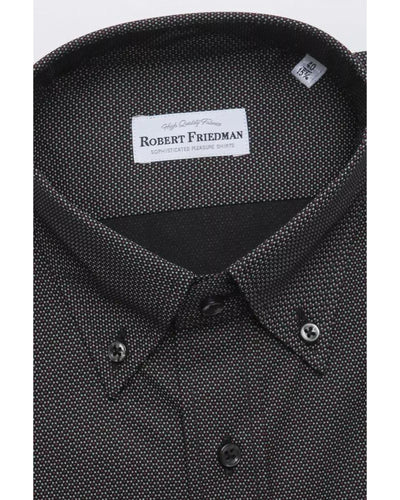 Robert Friedman Men's Black Cotton Shirt - XL