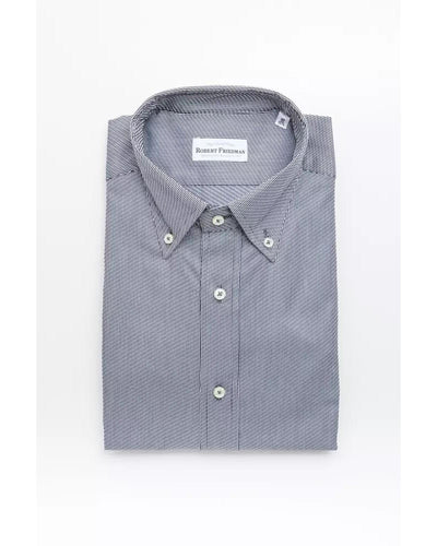 Robert Friedman Men's Blue Cotton Shirt - M