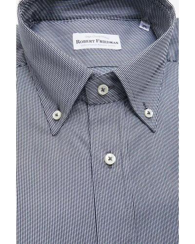 Robert Friedman Men's Blue Cotton Shirt - M