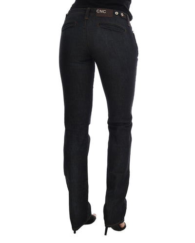 Costume National Women's Dark Blue Cotton Slim Fit Jeans - W26 US