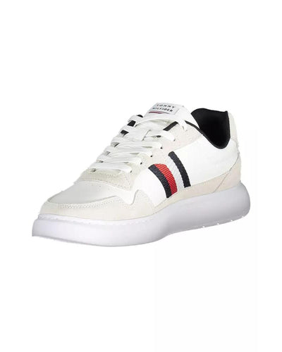 Tommy Hilfiger Men's White Polyester Sneaker - 43 EU