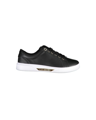 Tommy Hilfiger Women's Black Polyester Sneaker - 39 EU