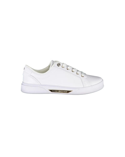 Tommy Hilfiger Women's White Polyester Sneaker - 38 EU