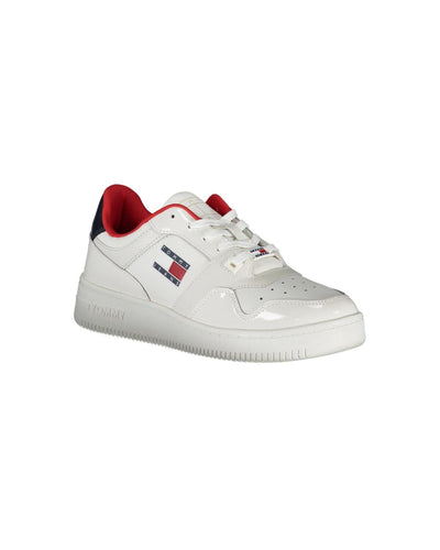 Tommy Hilfiger Women's White Polyester Sneaker - 40 EU