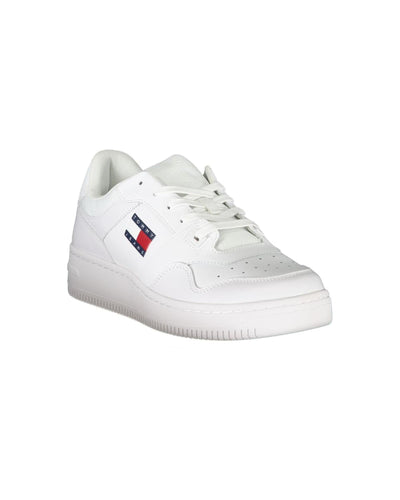 Tommy Hilfiger Men's White Polyester Sneaker - 41 EU