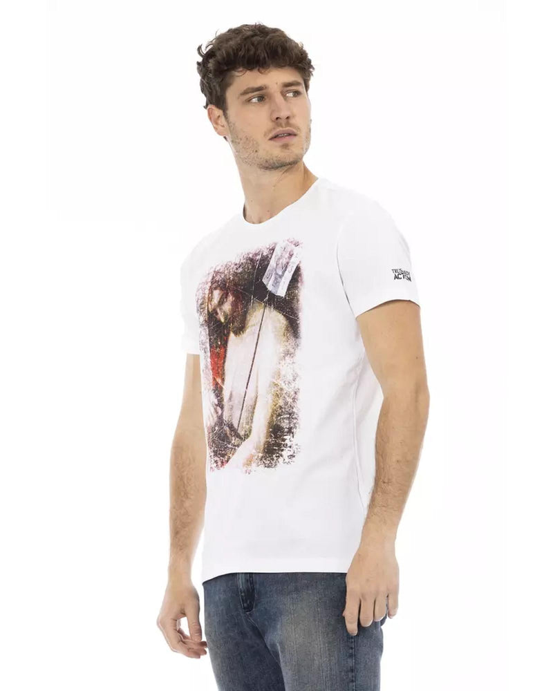 Front Print Short Sleeve T-shirt XL Men