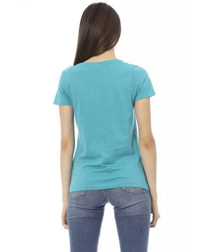 Trussardi Action Women's Light Blue Cotton Tops & T-Shirt - XL