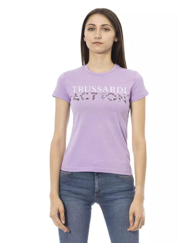 Trussardi Action Women's Purple Cotton Tops & T-Shirt - L