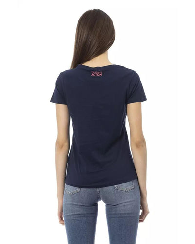 Trussardi Action Women's Blue Cotton Tops & T-Shirt - S