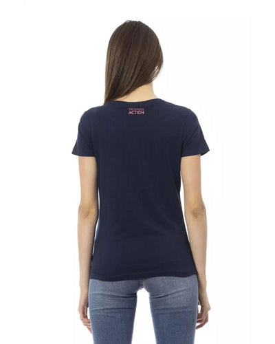 Trussardi Action Women's Blue Cotton Tops & T-Shirt - M