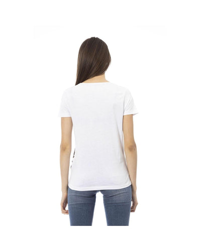 Trussardi Action Women's Chic White Short Sleeve Round Neck Tee - XS