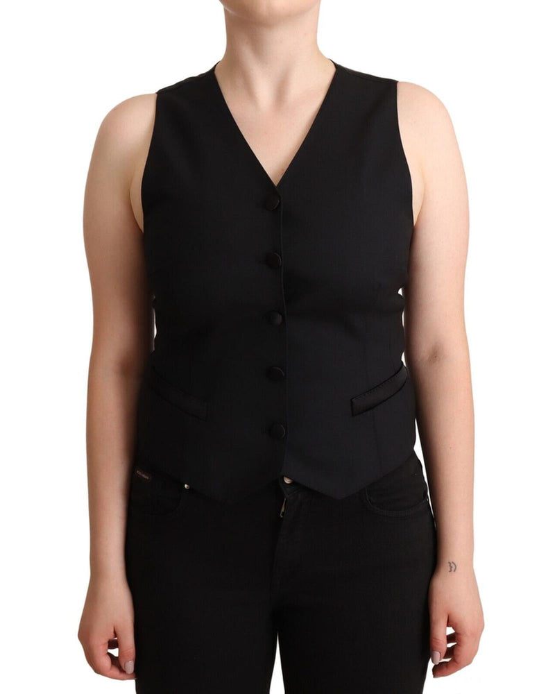 Gorgeous Dolce & Gabbana Vest Top with Button Fastening 38 IT Women