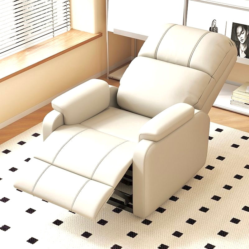 Faux Leather Push Back Theater Recliner Sofa Leisure Lazy Single Sofa for Living Room Bedroom