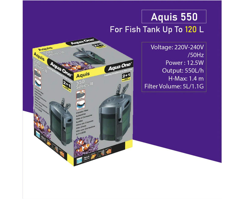 Aqua One  Aquis 550 Series II Canister Filter 550L/H