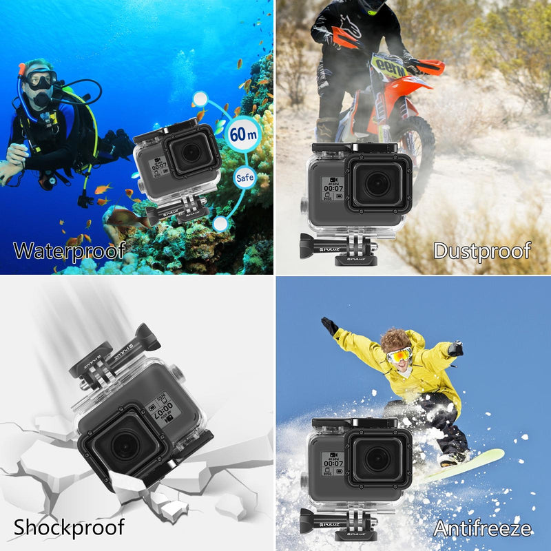 60m Waterproof Housing for Gopro Hero 2018 / 7 / 6 / 5 with Basic Mount