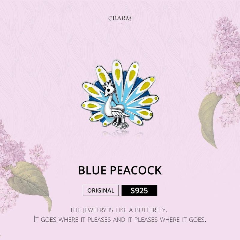 925 Sterling Silver Peacock Bead Bracelet & Necklace Set