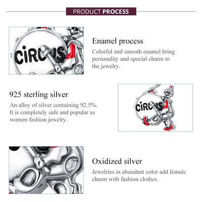 925 Sterling Silver Drummer Beads For Diy Bracelets & Necklaces