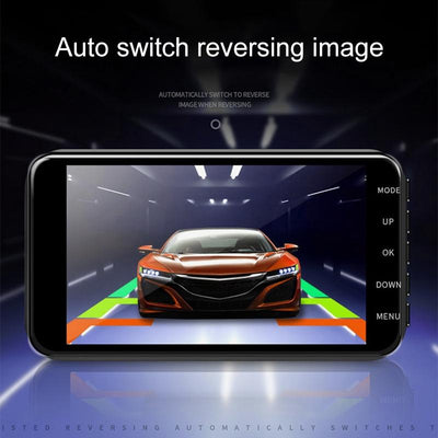 1080p Dual Recording Car Dvr with 4 Touch Screen Parking Monitoring & Loop Recording