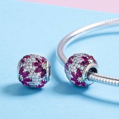 925 Sterling Silver Diy Beaded Spring Bracelet With Pendant