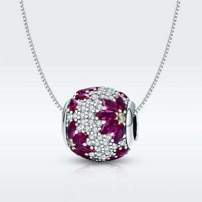 925 Sterling Silver Diy Beaded Spring Bracelet With Pendant