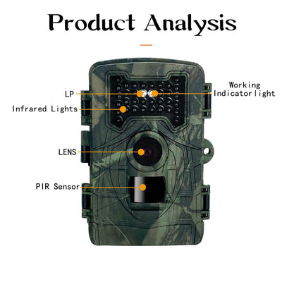 2 Lcd Infrared Night Vision Trail Camera For Wildlife Hunting