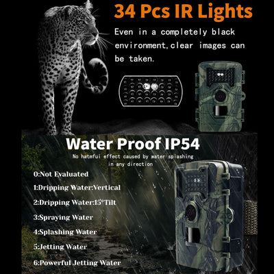 2 Lcd Infrared Night Vision Trail Camera For Wildlife Hunting