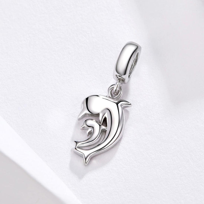 925 Sterling Silver Dolphin Pendant For Bracelet Or Necklace