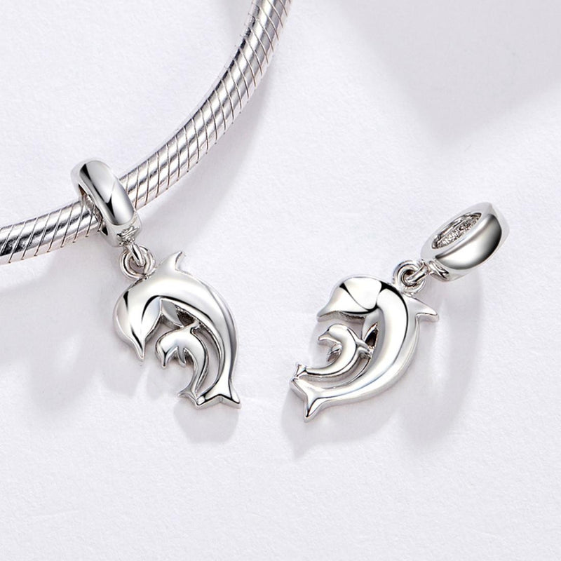 925 Sterling Silver Dolphin Pendant For Bracelet Or Necklace