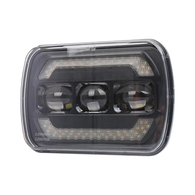 1 Pair 7 Inch Car Square Headlight Work Light
