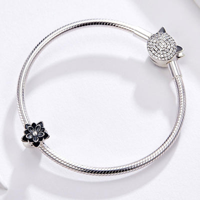 925 Sterling Silver Beaded Bracelet With Lotus Beads