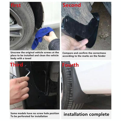 For Skoda Fabia Mk2 5J 2007-2011 4Pcs / Set Car Auto Soft Plastic Splash Flaps Fender Guard
