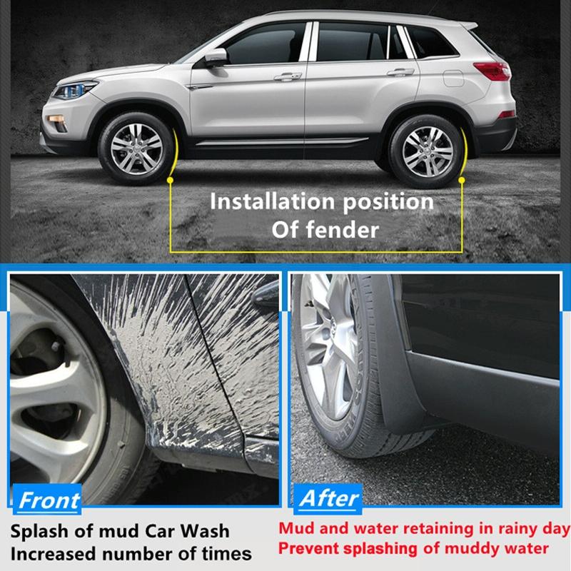 For Skoda Fabia Mk2 5J 2007-2011 4Pcs / Set Car Auto Soft Plastic Splash Flaps Fender Guard