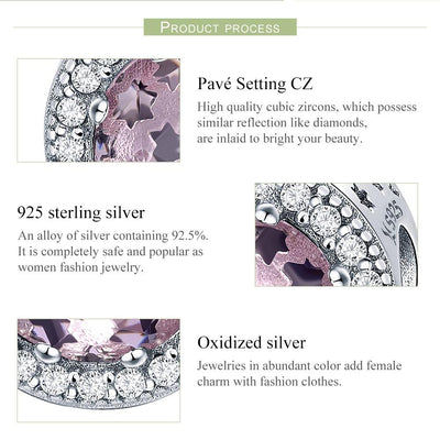 925 Sterling Silver Starry Sky Beads For Diy Bracelets & Necklaces