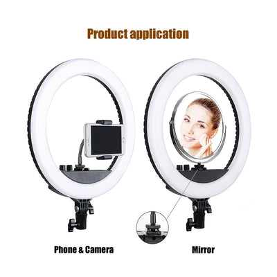 12 Two-colour Dimmable Ring Fill Light with Tripod - 28w 100-240v