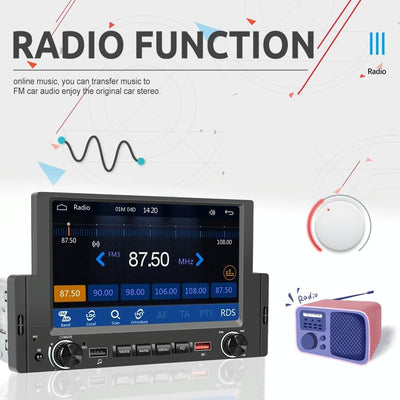 6.2 Inch Single Butt Carplay Car Monitor - Universal Wired Mp5 Player - Standard