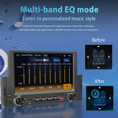 6.2 Inch Single Butt Carplay Car Monitor - Universal Wired Mp5 Player - Standard