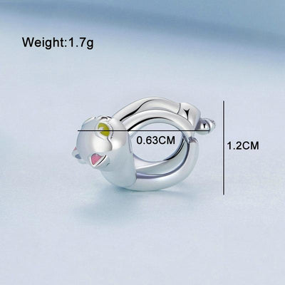 925 Sterling Silver White Cat Beaded Bracelet Bsc520 Sr