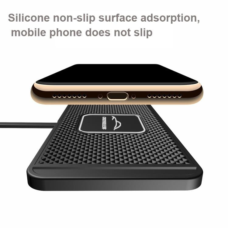 15w Qi Car Wireless Charging Pad - 30cm Short Cable Anti-skid