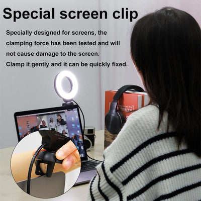 48leds Laptop Camera Beauty Ring Light - Clip Set 4-inch - Clip Set
