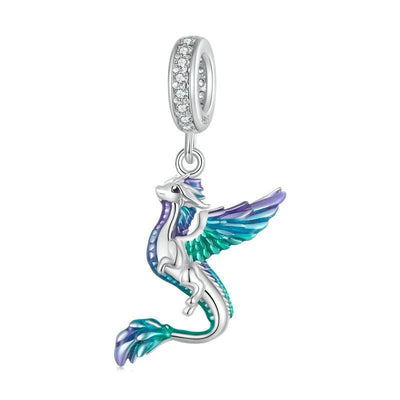 925 Sterling Silver Dragon Bracelet With Zircon Beads