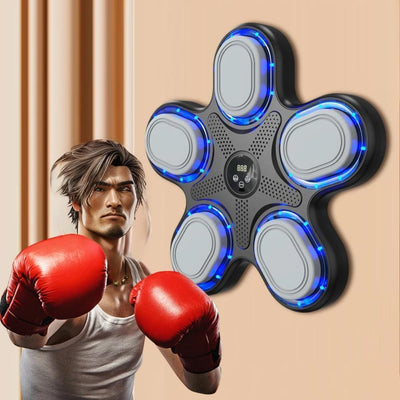 Bluetooth Music Boxing Machine With Adult Gloves - Reaction Training - With Half-Finger Gloves
