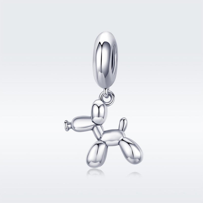 925 Sterling Silver Balloon Dog Charm For Diy Bracelets Style - Bead