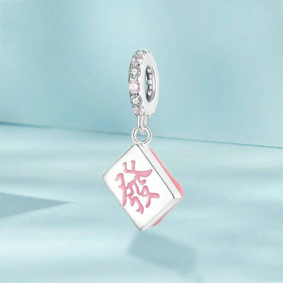 925 Sterling Silver Fortune Mahjong Diy Pendant