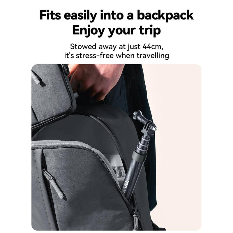 3m Carbon Fiber Selfie Stick Monopod for Action Cameras - 1 / 4 Screw