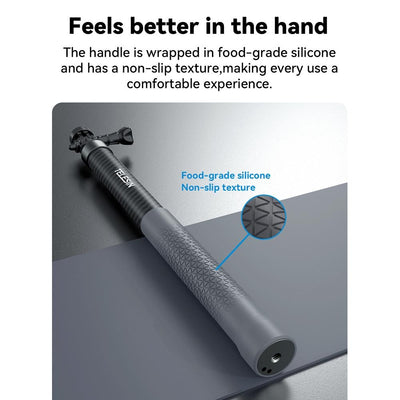 3m Carbon Fiber Selfie Stick Monopod for Action Cameras - 1 / 4 Screw