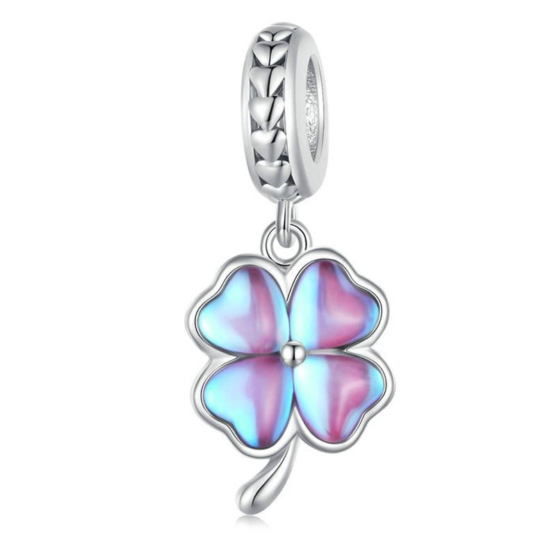925 Sterling Silver Symphony Clover Pendant For Diy Bracelets